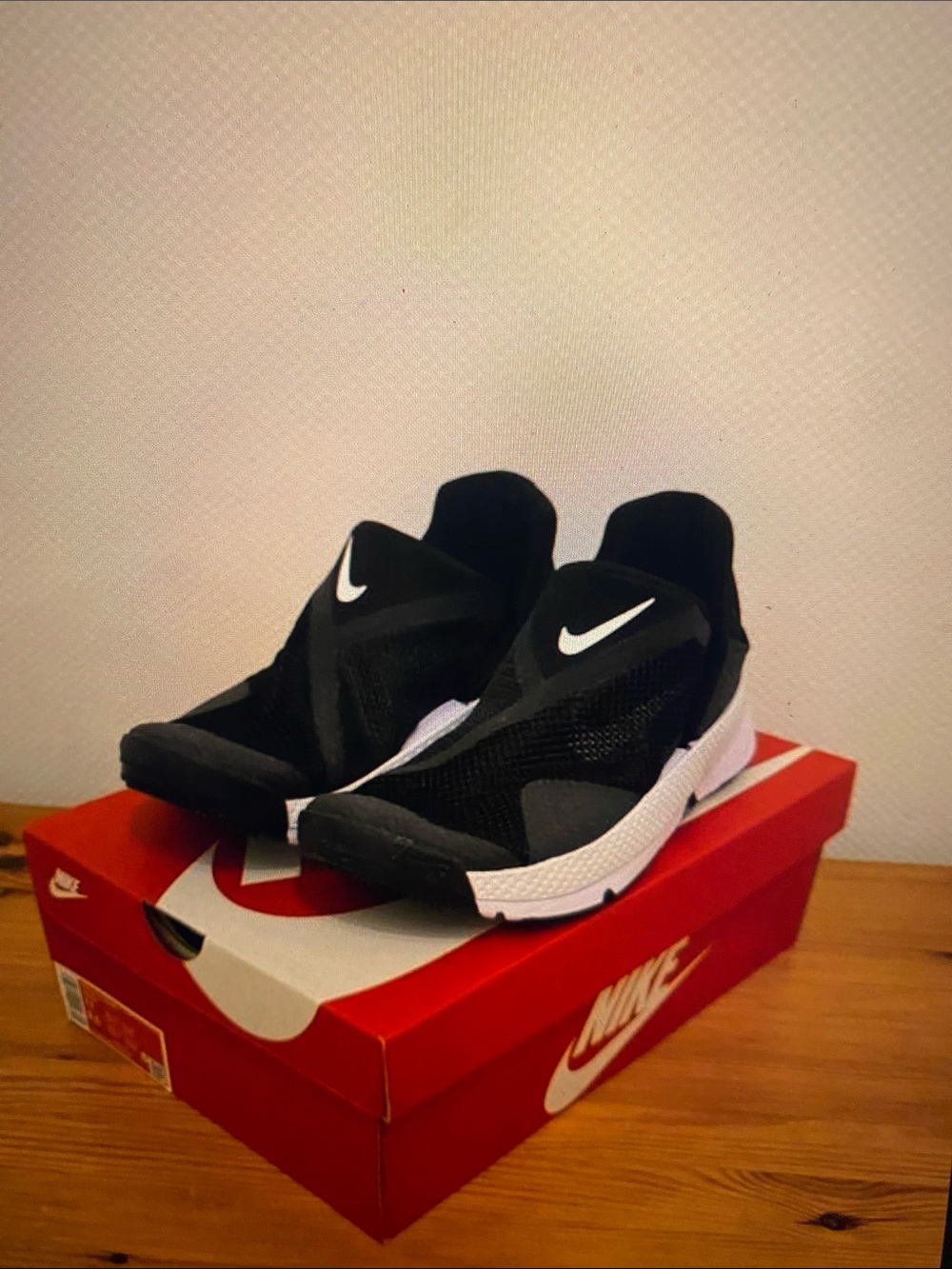 Nike Black and White Slip-On Men's Sneakers